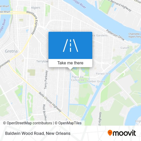Baldwin Wood Road map