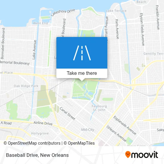 Baseball Drive map