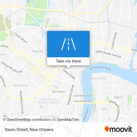Mapa de Basin Street
