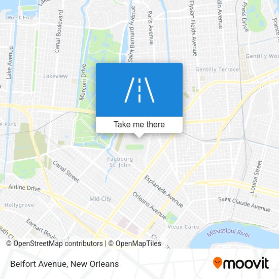 Mapa de Belfort Avenue