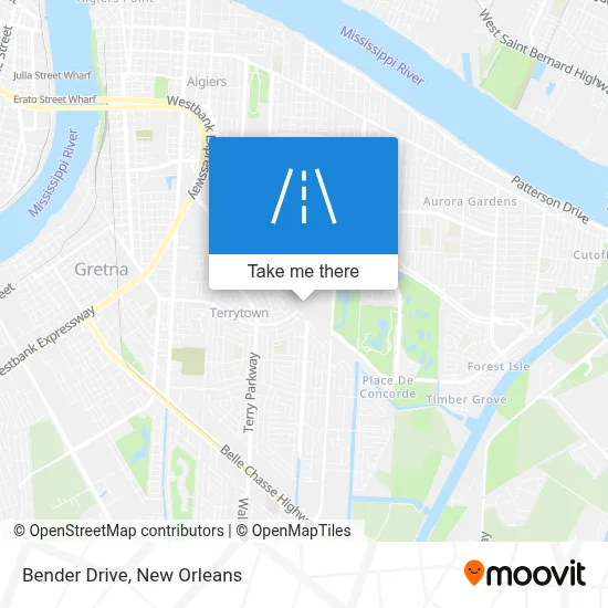 Bender Drive map