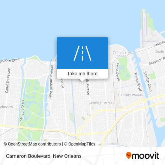 Cameron Boulevard map