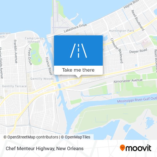 Chef Menteur Highway map