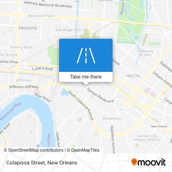 Mapa de Colapissa Street