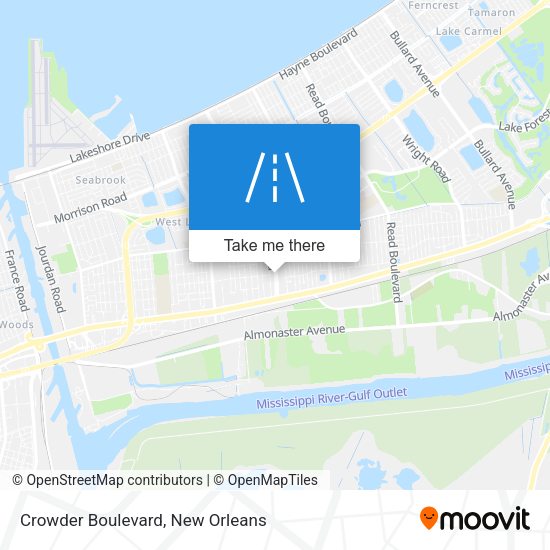 Mapa de Crowder Boulevard
