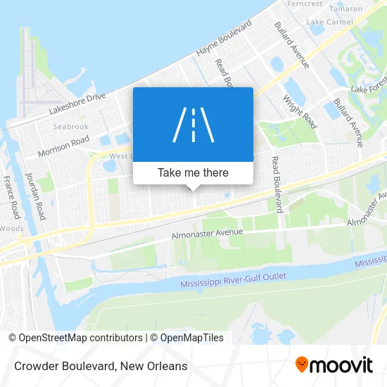 Crowder Boulevard map