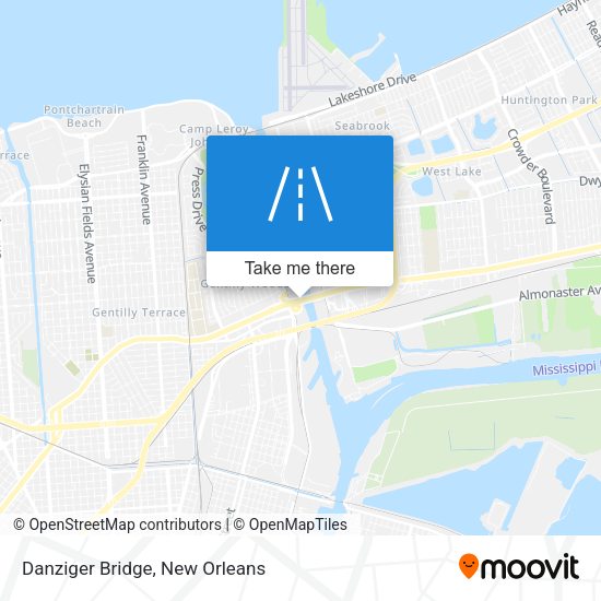 Danziger Bridge map