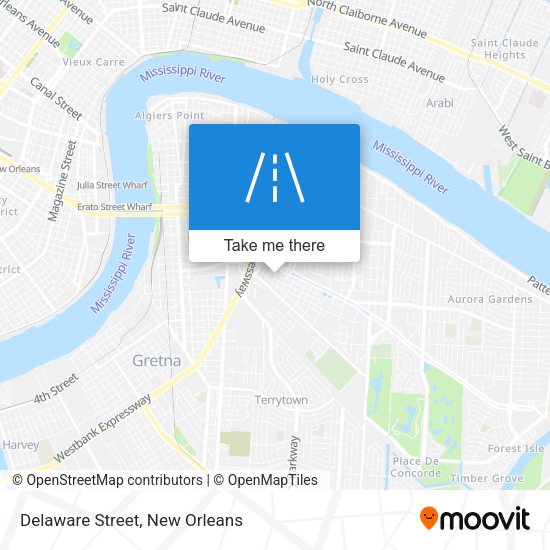 Delaware Street map