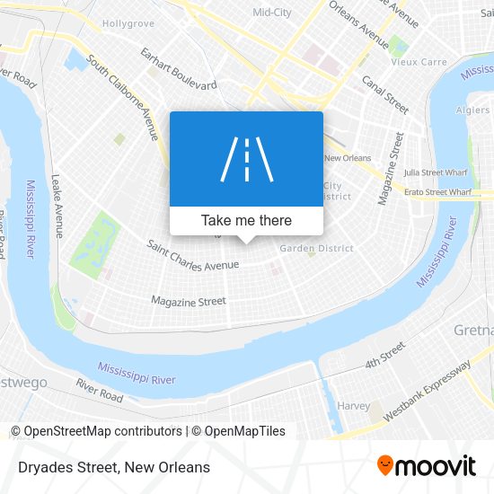 Dryades Street map