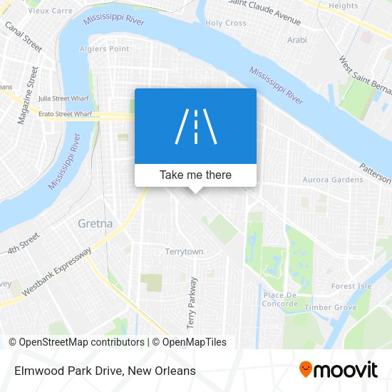 Elmwood Park Drive map