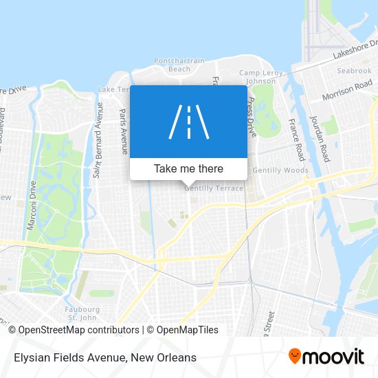 Elysian Fields Avenue map