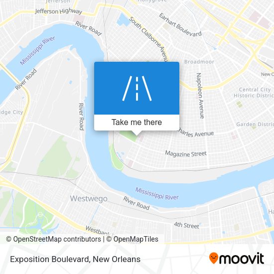 Exposition Boulevard map