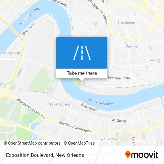 Exposition Boulevard map
