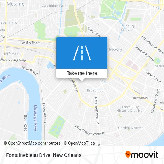 Fontainebleau Drive map