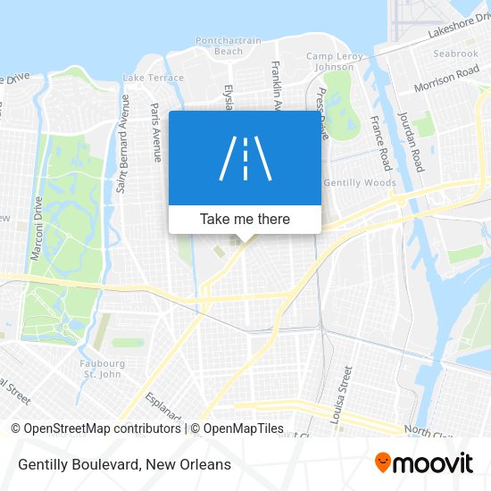 Mapa de Gentilly Boulevard