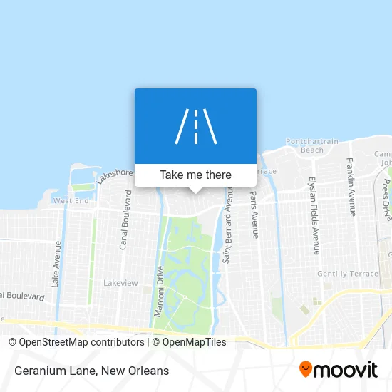 Geranium Lane map