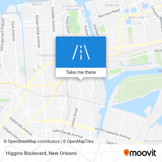 Mapa de Higgins Boulevard