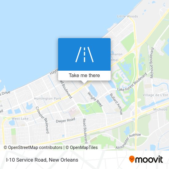 Mapa de I-10 Service Road
