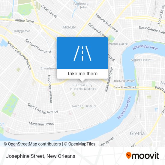 Josephine Street map
