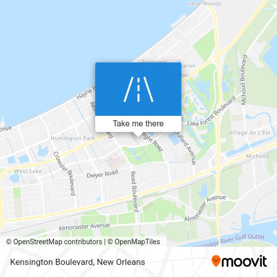 Kensington Boulevard map
