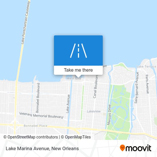 Lake Marina Avenue map