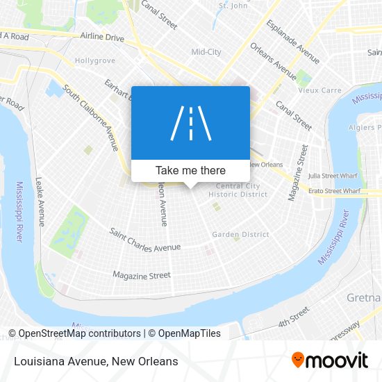 Mapa de Louisiana Avenue