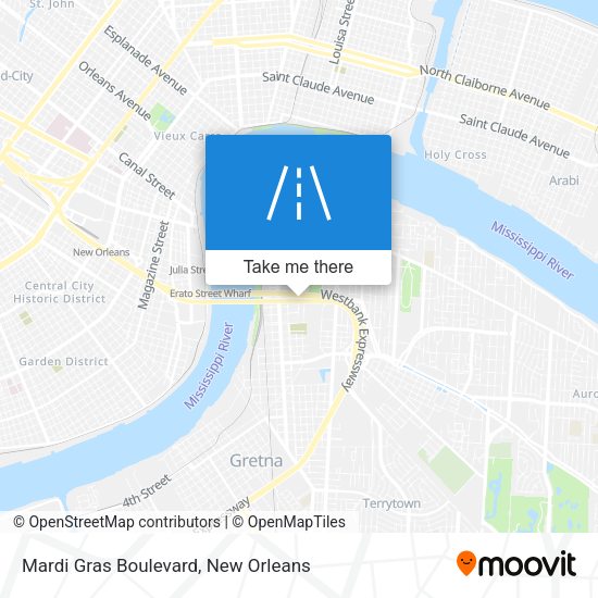 Mardi Gras Boulevard map