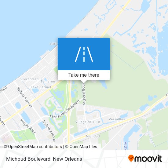 Michoud Boulevard map