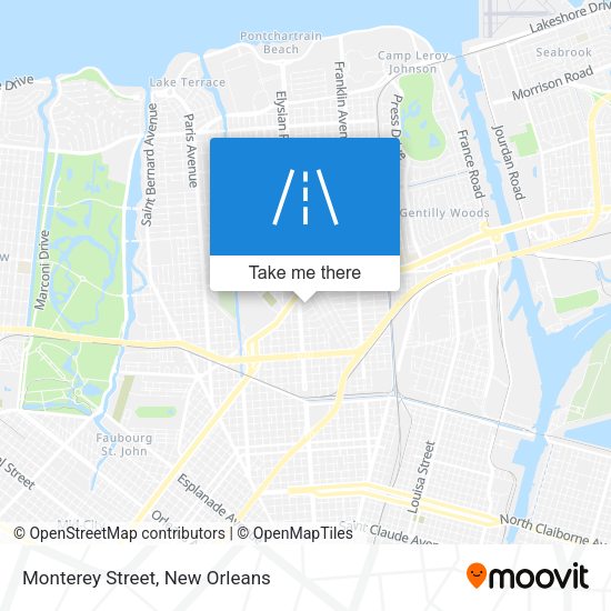 Monterey Street map
