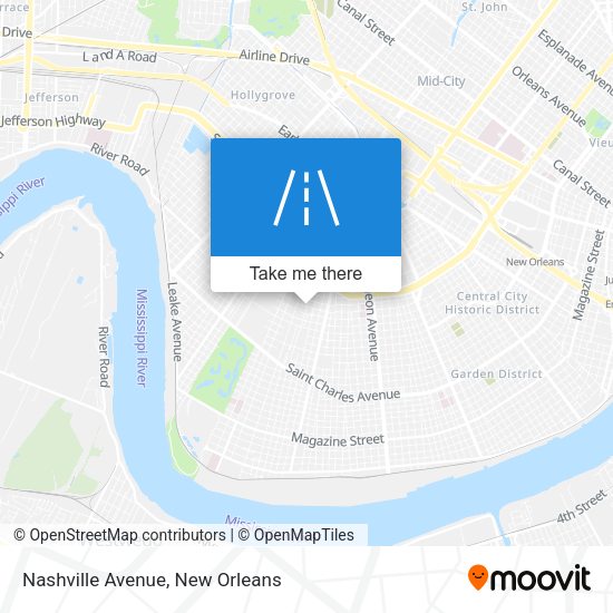 Mapa de Nashville Avenue