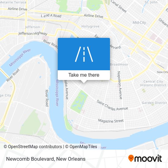 Mapa de Newcomb Boulevard