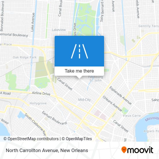 Mapa de North Carrollton Avenue