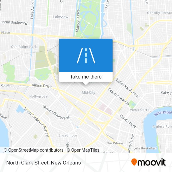 North Clark Street map