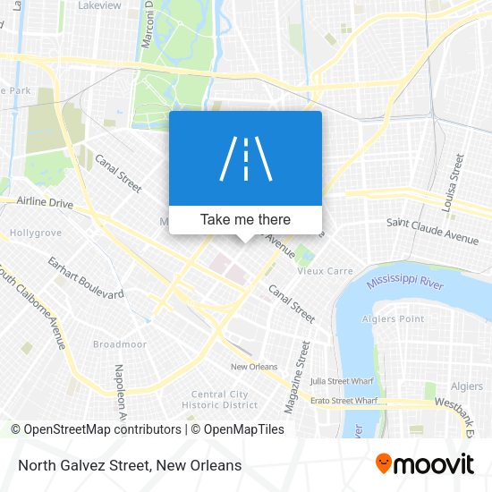 North Galvez Street map