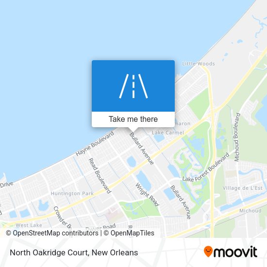 North Oakridge Court map