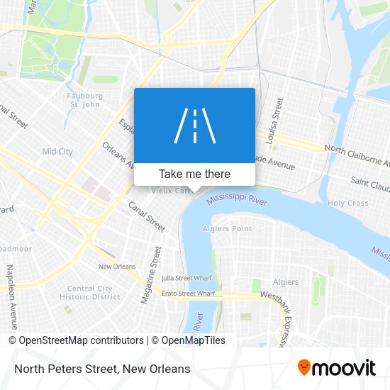 North Peters Street map
