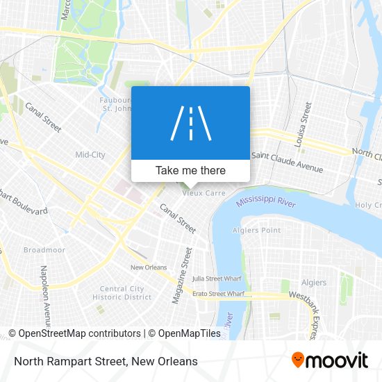 North Rampart Street map