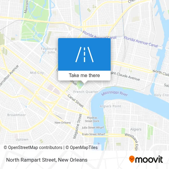 North Rampart Street map
