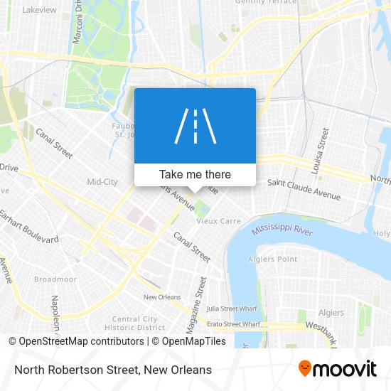 North Robertson Street map