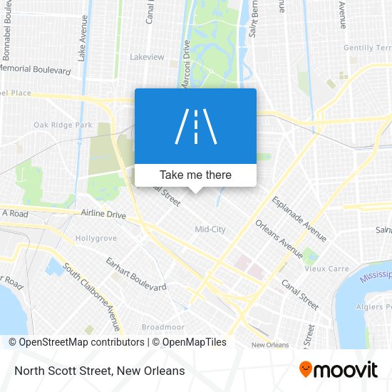 North Scott Street map