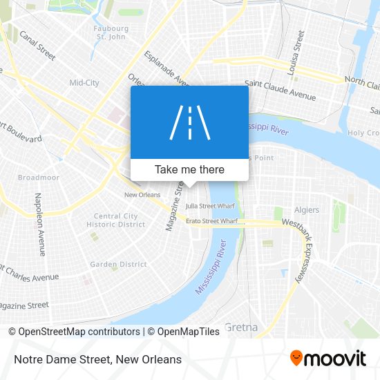Notre Dame Street map