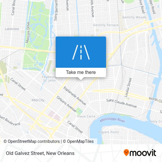 Old Galvez Street map