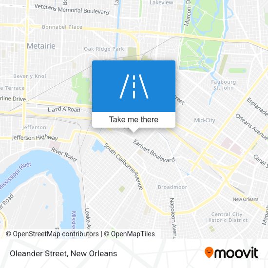 Oleander Street map