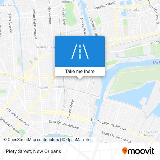 Mapa de Piety Street