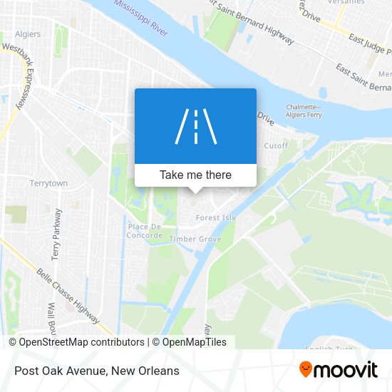 Post Oak Avenue map