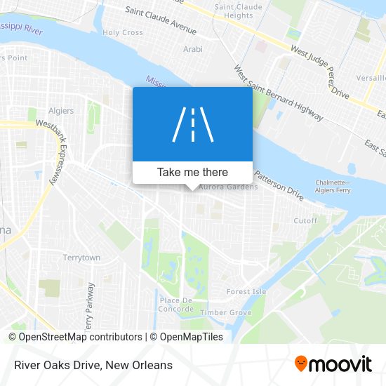 River Oaks Drive map