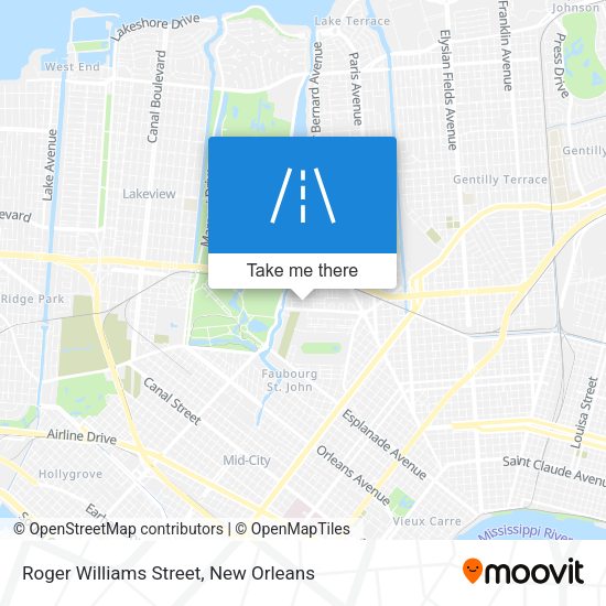 Roger Williams Street map