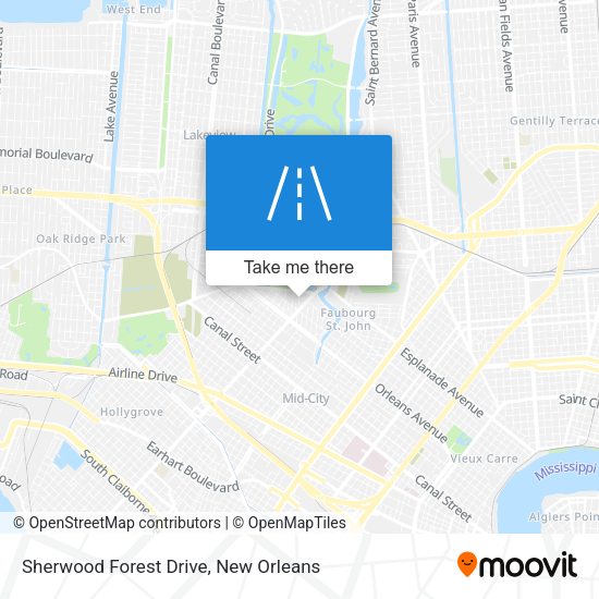 Mapa de Sherwood Forest Drive