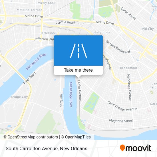 Mapa de South Carrollton Avenue