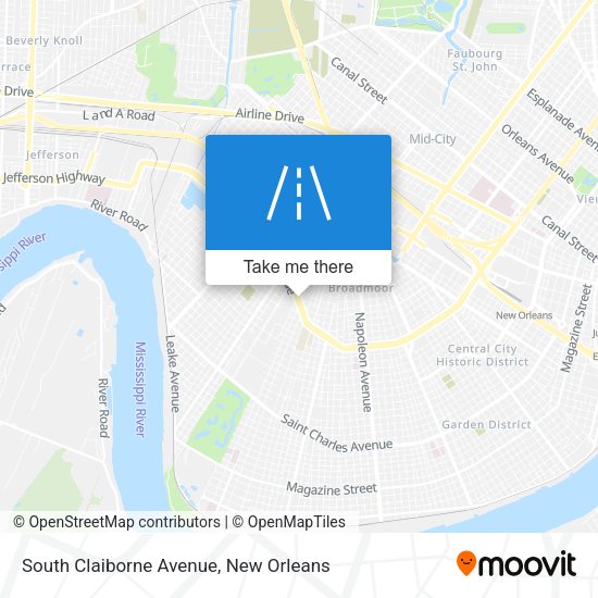 Mapa de South Claiborne Avenue